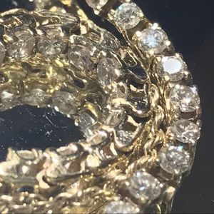 3.05 carat SI-2 Diamond 14k gold bracelet